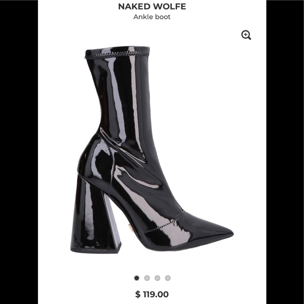 ***NWT Naked Wolfe Patent Ankle Boots